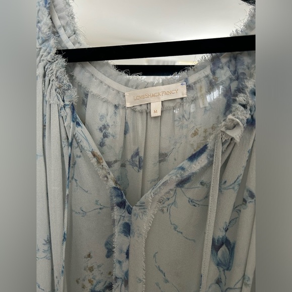 Loveshackfancy Popover Dress Celestia Blue - Picture 3 of 8